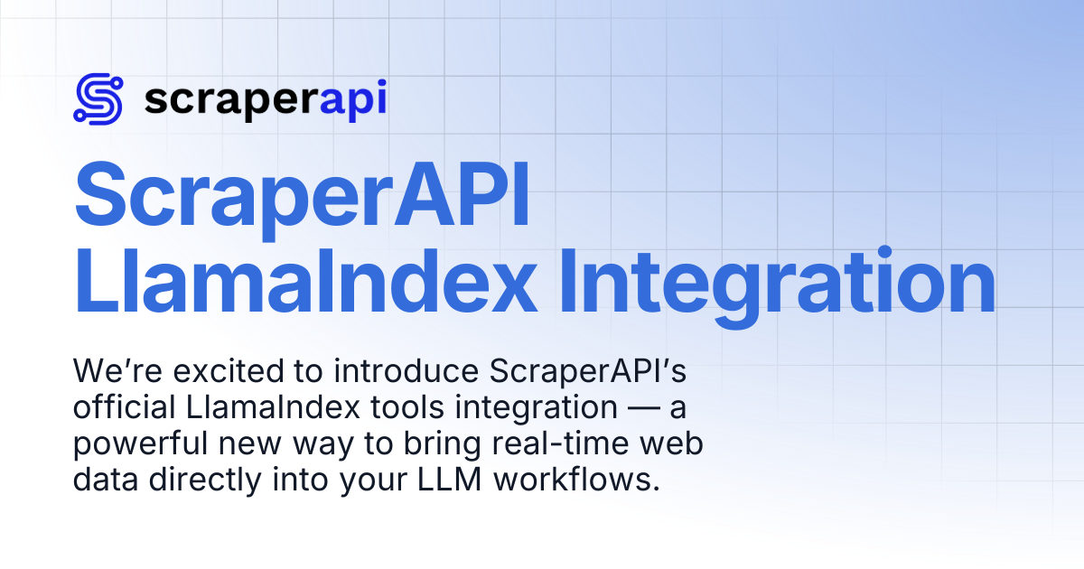 ScraperAPI LlamaIndex Integration | ScraperAPI Documentation