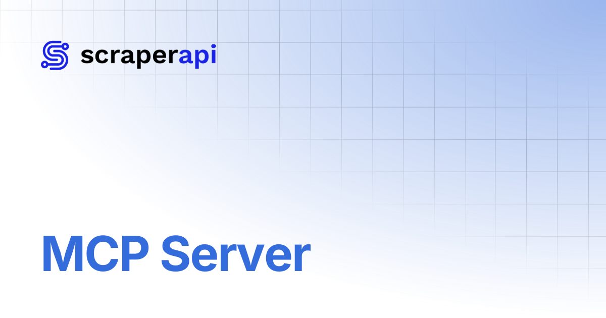 MCP Server | ScraperAPI Documentation